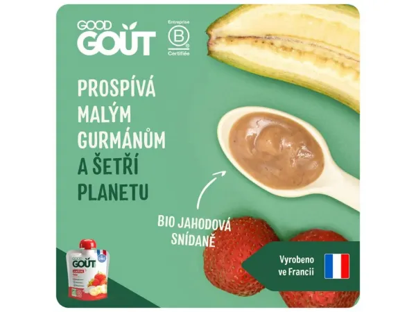 Good Gout Bio Jahodová snídaně 70 g,GOOD GOUT BIO Jahodové raňajky 70 g