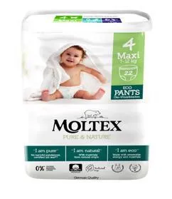 Moltex Pure Nature plienkové nohavičky Maxi 7-12 kg 22 ks