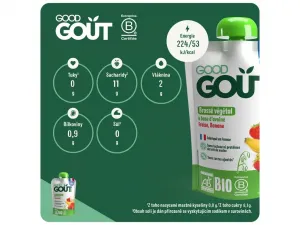 Good Gout Ovsený dezert s jahodou a banánom Bio 90 g,GOOD GOUT BIO Ovsený dezert s jahodou a banánom 90 g