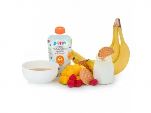 SALVEST Põnn smoothie s jogurtom a sušienkami Bio 110 g,SALVEST Põnn BIO Ovocné smoothie s jogurtom a sušienkami 110 g