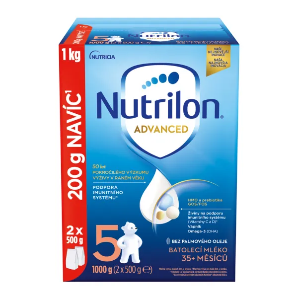 NUTRILON Mlieko batoľacie 5 Advanced od 35. mesiaca 3x1000 g