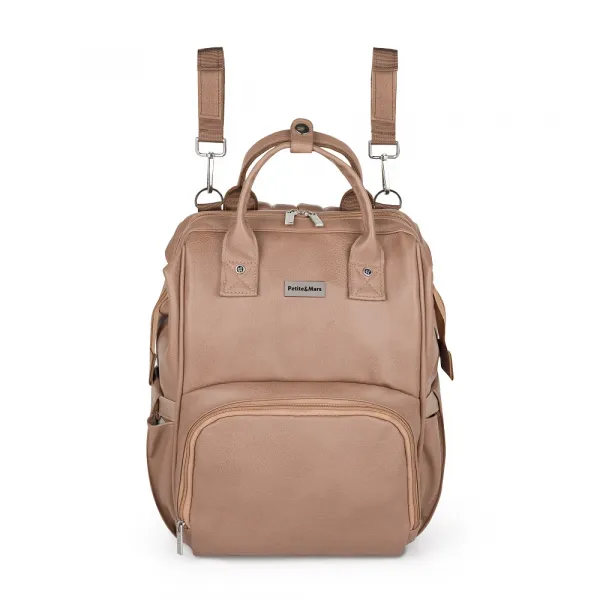 PETITE&MARS - Batoh prebaľovací na kočík Jasper Camel Beige