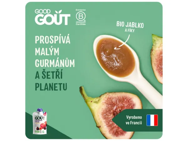 Good Gout Bio jablko 10 x 120 g,GOOD GOUT BIO Jablko a figy 120 g