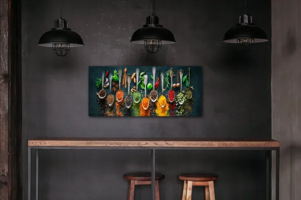 Impresi Obraz Korenie na lyžičkách - 90 x 40 cm