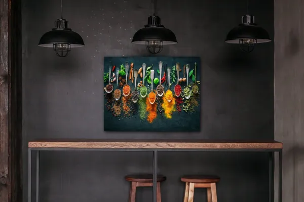 Impresi Obraz Korenie na lyžičkách - 90 x 70 cm