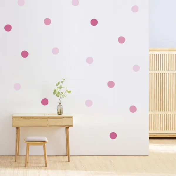 Impresi Samolepka do detskej izby Dots pink - 60x40cm