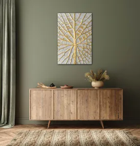 Impresi Obraz Zlatý list na bielom pozadí - 40 x 60 cm