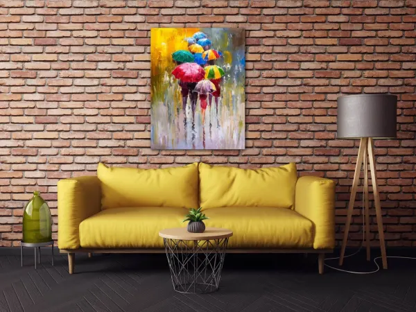 Impresi Obraz Farebné dáždniky - 70 x 90 cm