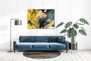 Impresi Obraz Abstraktný žlto sivý - 70 x 50 cm