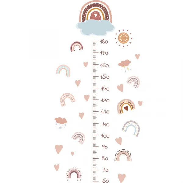 Impresi Samolepka do detskej izby Meter na stenu dúhy - 90x29cm 2ks