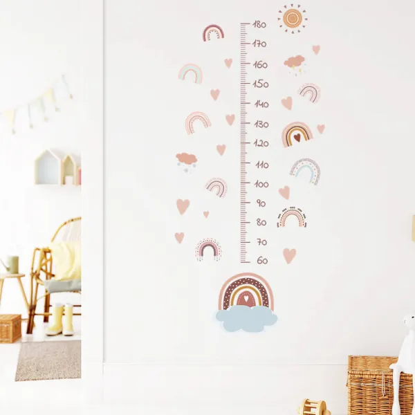 Impresi Samolepka do detskej izby Meter na stenu dúhy - 90x29cm 2ks