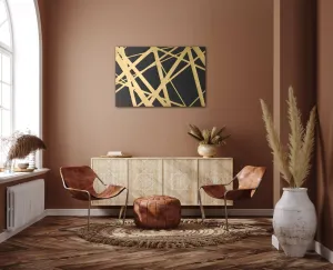 Impresi Obraz Abstraktný zlato šedý - 90 x 60 cm