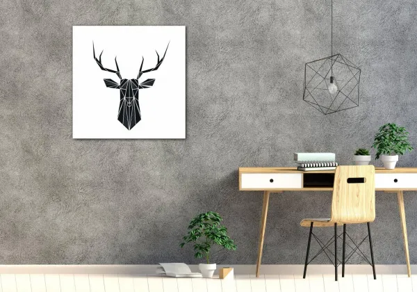 Impresi Obraz Abstraktné jeleň na bielom pozadí - 60 x 60 cm