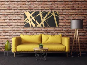 Impresi Obraz Abstraktný zlato šedý - 150 x 70 cm (3 dielny)