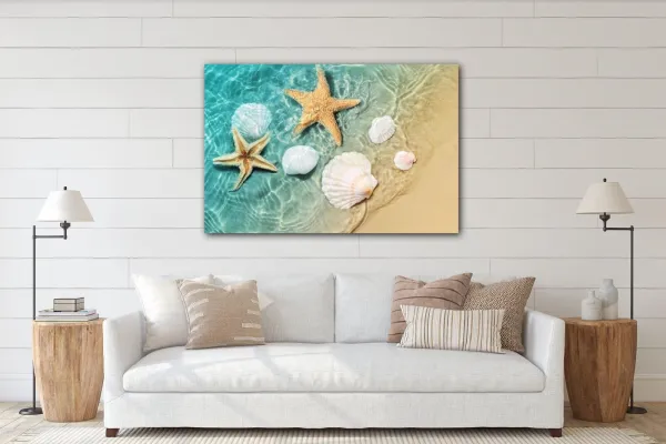 Impresi Obraz Mušle pri mori - 90 x 60 cm