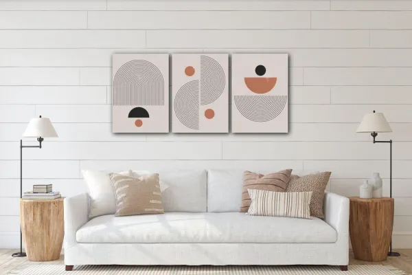 Impresi Obraz Abstraktný set skandinávský - 150 x 70 cm (3 dielny)