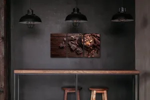 Impresi Obraz Zátišie s čokoládou - 120 x 60 cm (3 dielný)