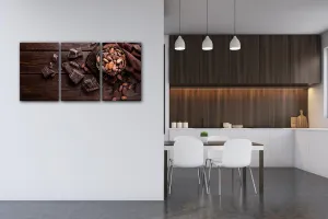 Impresi Obraz Zátišie s čokoládou - 120 x 60 cm (3 dielný)