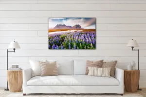 Impresi Obraz Horská krajina s kvety - 90 x 60 cm