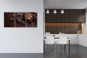 Impresi Obraz Zátišie s čokoládou - 150 x 70 cm (3 dielny)