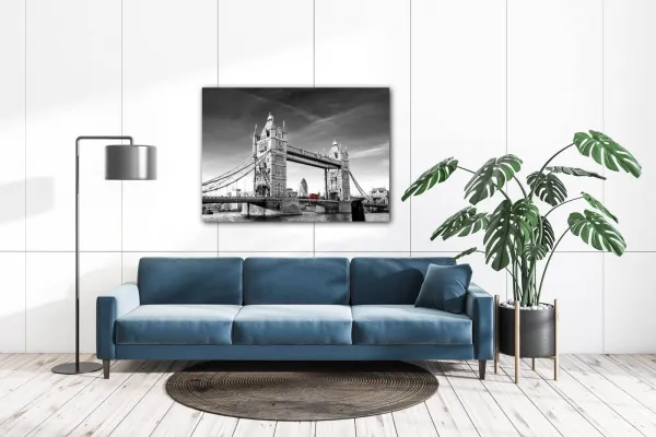 Impresi Obraz Tower Bridge čiernobielý - 70 x 50 cm