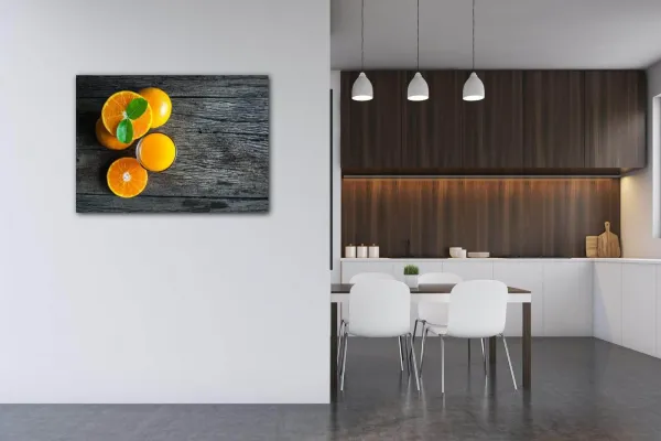 Impresi Obraz Pomaranče na šedom pozadí - 70 x 50 cm