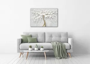 Impresi Obraz Biely strom s kvetinami - 90 x 60 cm