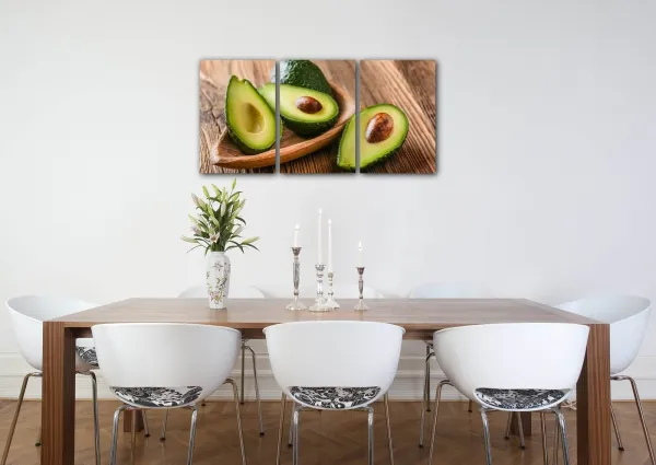 Impresi Obraz Avokáda na dreve - 120 x 60 cm (3 dielný)