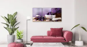 Impresi Obraz Levanduľovej zátišie - 120 x 60 cm (3 dielný)