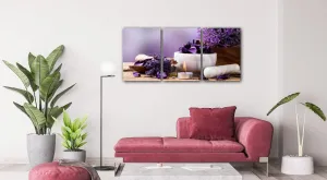 Impresi Obraz Levanduľovej zátišie - 150 x 70 cm (3 dielny)