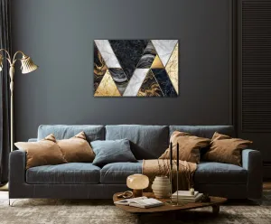 Impresi Obraz Čierno zlatý abstrakt - 60 x 40 cm