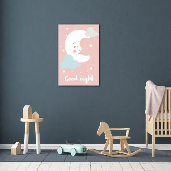 Impresi Obraz Good night pink moon - 20 x 30 cm