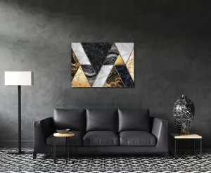 Impresi Obraz Čierno zlatý abstrakt - 70 x 50 cm