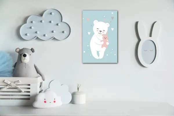 Impresi Obraz White cute bear - 20 x 30 cm