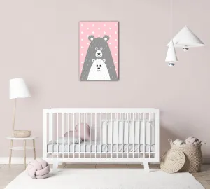 Impresi Obraz Pink grey bear - 40 x 60 cm