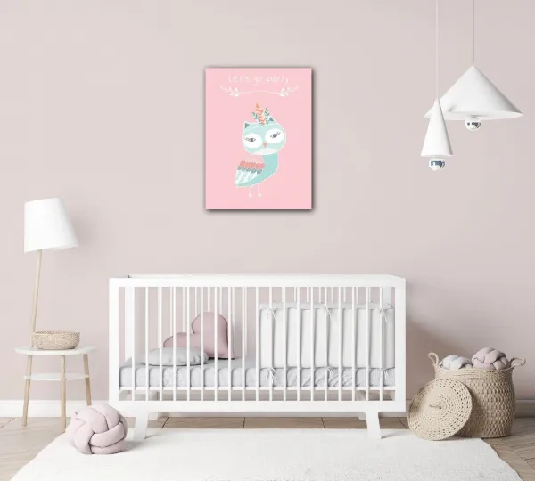 Impresi Obraz Let's go party owl - 30 x 40 cm