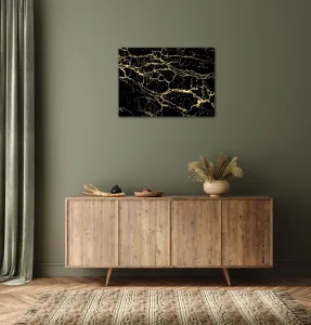 Impresi Obraz Mramor čierno-zlatý - 70 x 50 cm
