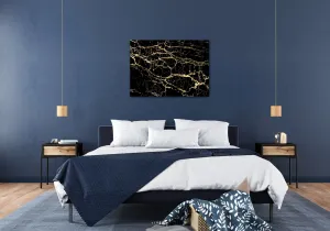 Impresi Obraz Mramor čierno-zlatý - 70 x 50 cm