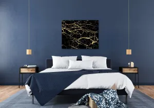 Impresi Obraz Mramor čierno-zlatý - 90 x 70 cm