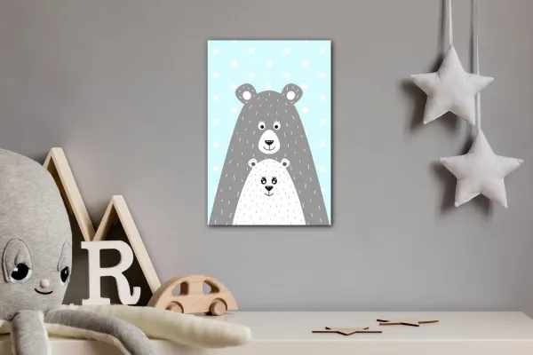 Impresi Obraz Medveď svetlo modrý - 40 x 60 cm