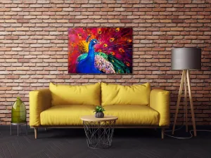 Impresi Obraz Farebný páv - 70 x 50 cm