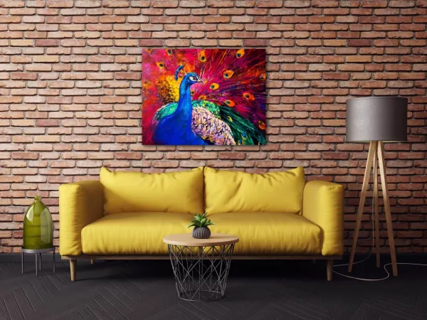 Impresi Obraz Farebný páv - 90 x 70 cm