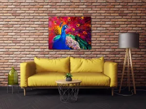 Impresi Obraz Farebný páv - 90 x 70 cm