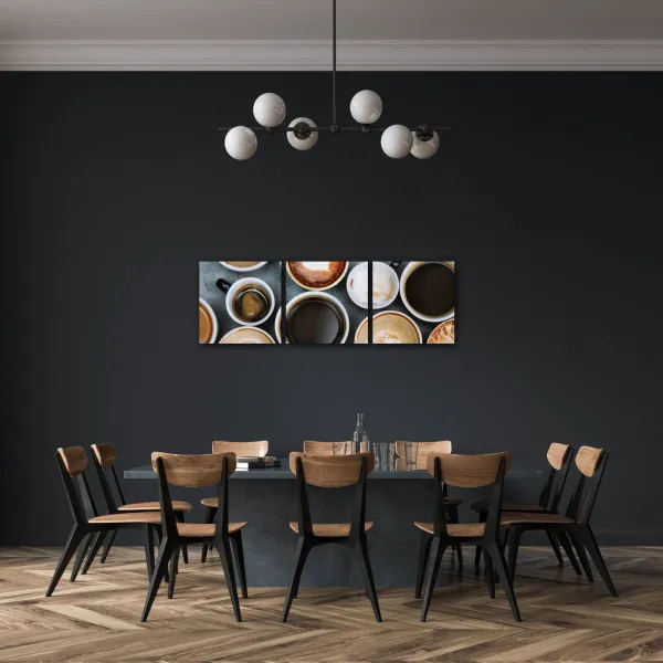 Impresi Obraz Druhy kávy - 90 x 30 cm (3 dielny)