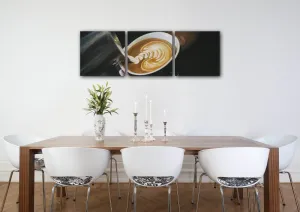 Impresi Obraz Káva capuccino - 90 x 30 cm (3 dielny)