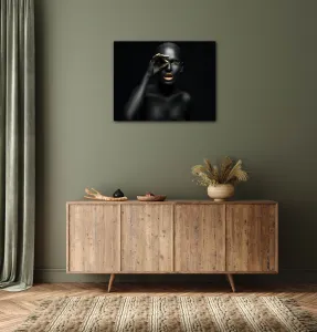 Impresi Obraz Portrét ženy zlaté detaily - 90 x 70 cm