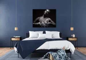 Impresi Obraz Portrét ženy čierno strieborný - 90 x 70 cm