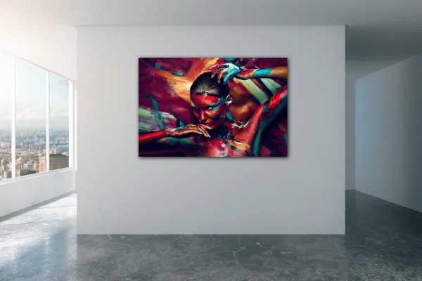 Impresi Obraz Farebný portrét ženy - 90 x 60 cm
