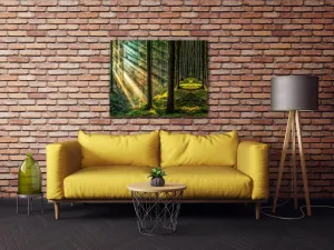 Impresi Obraz Slnečné lúče v lese - 90 x 70 cm