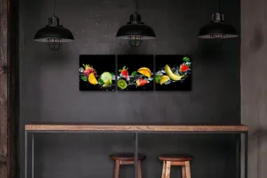 Impresi Obraz Ovocie vo vode - 90 x 30 cm (3 dielny)